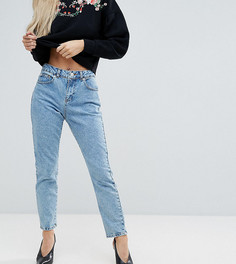 Джинсы с эффектом кислотной стирки Miss Selfridge Petite - Синий