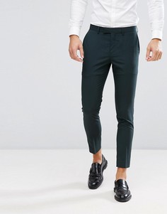 Темно-зеленые брюки зауженного кроя River Island - Зеленый