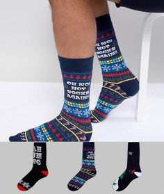 3 пары новогодних носков New Look - Мульти