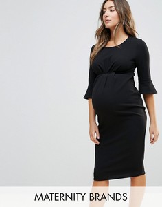 Платье с рукавами клеш New Look Maternity - Черный