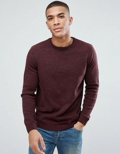 Бордовый фактурный джемпер с круглым вырезом New Look - Красный