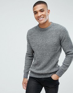 Серебристый меланжевый джемпер с круглым вырезом New Look - Серебряный