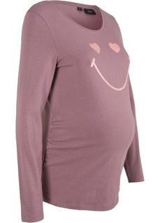 Для будущих мам: футболка с длинным рукавом (фиолетовый матовый) Bonprix