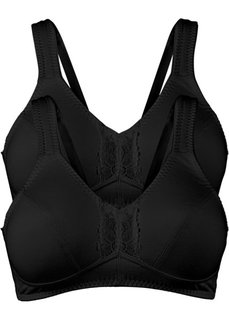 Бюстгальтер без косточек (2 шт.), чашка B (2х черный) Bonprix