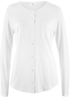 Футболка с длинным рукавом (кремовый) Bonprix
