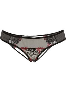 Трусики открытого дизайна (черный/красный) Bonprix