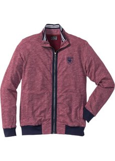 Трикотажная куртка Regular Fit с воротником-стойкой (бордовый меланж) Bonprix