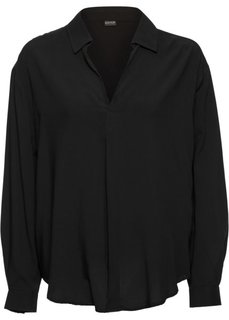 Блузка в стиле оверсайз (черный) Bonprix