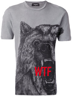 футболка с принтом в виде медведя Dsquared2