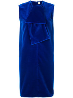 velvet tied neck shift dress Maison Rabih Kayrouz