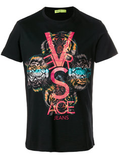 футболка с принтом тигров Versace Jeans