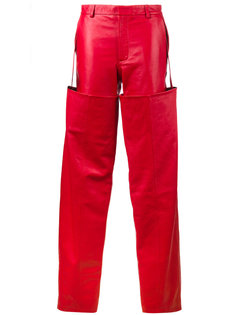 high-waisted Leather Trousers with Detachable Chaps Y / Project