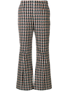 abstract print flared trousers Marni