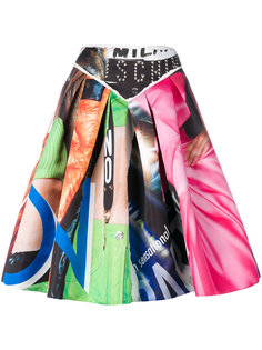 trompe loeil print midi skirt Moschino