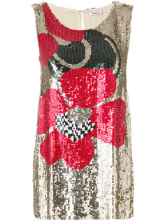 топ с цветочным узором и пайетками  P.A.R.O.S.H.