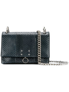 ring detail embossed shoulder bag Jil Sander