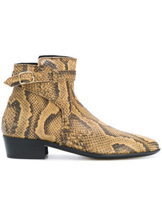 faux snakeskin ankle boots Paul Smith