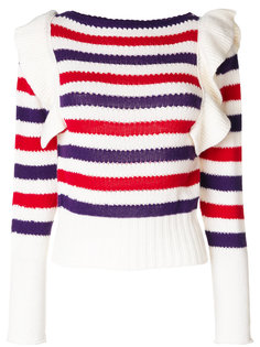 stripe jumper with shoulder frills Philosophy Di Lorenzo Serafini