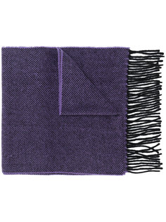 contrast fringe scarf Ps By Paul Smith
