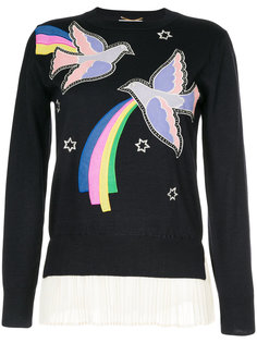 appliqué bird jumper  Muveil