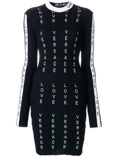 love logo ribbed dress Versace