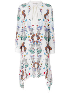 платье с принтом игральных карт  Mary Katrantzou