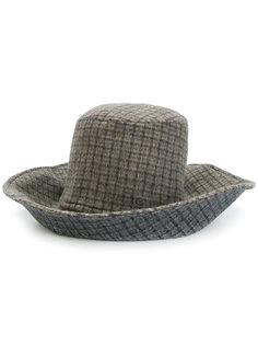 checked hat  Maison Michel