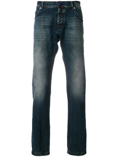 джинсы с потертой отделкой Kiton