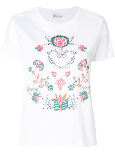 футболка с цветочным принтом  Red Valentino