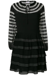 платье с кружевными оборками Red Valentino