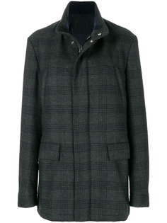 checked single-breasted coat Corneliani