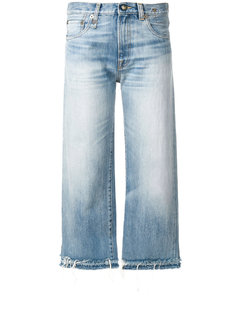 широкие укороченные джинсы  R13