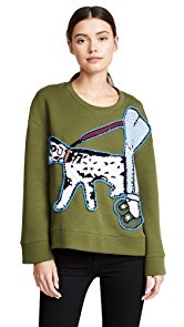 Michaela Buerger Dog Walking Oversize Sweatshirt