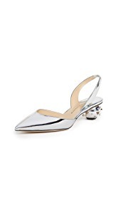 Paul Andrew Spiked Ball Heel Slingback Sandals