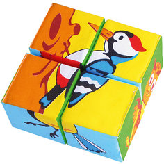 Кубики "Собери картинку - птицы", Мякиши