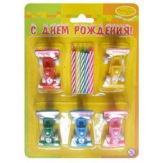 MC Свечи  с держателями Машинки 5шт Патибум