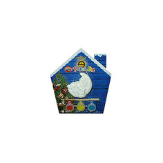 Набор для детского творчества, керамика, месяц - 7*3*7 см, 3 краски, в синей коробке  14*14 см Mag2000