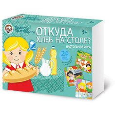 Игра настольная на магнитах "Процессы производства. Откуда хлеб на столе?" 24 эл (мягк.) Десятое королевство