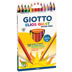 Цветные карандаши Giotto "Elios Giant" утолщенные, 12 цветов