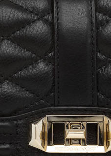 Черная кожаная сумка через плечо Rebecca Minkoff