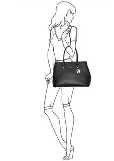 Черная сумка из натуральной кожи Furla