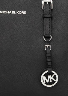 Черная кожаная сумка с длинными ручками Michael Michael Kors