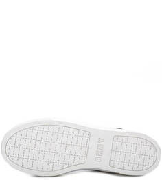 Кеды из текстиля и натуральной кожи на платформе Dkny