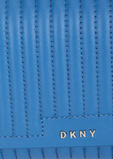Синяя кожаная сумка через плечо Dkny