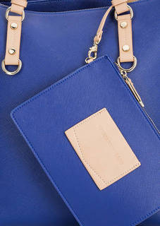 Вместительная сумка синего цвета Trussardi Jeans