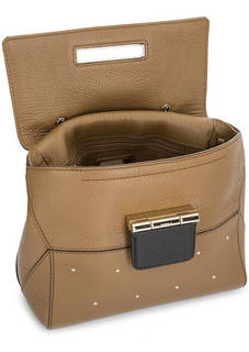 Кожаная сумка с металлическим декором Furla