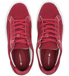 Бордовые текстильные кеды Lacoste