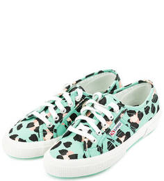 Текстильные кеды с животным принтом Superga