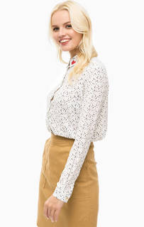 Приталенная блуза в горошек с вышивкой Sugarhill Boutique