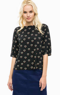 Черная блуза из вискозы Sugarhill Boutique
